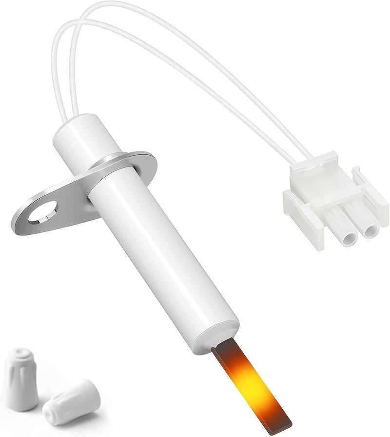 Replizo Upgraded 0130F00008S Furnace Ignitors Replacement for Goodman Hot Surface Ignitor, Round Silicon Nitride Hot Surface Igniters replace 0130f00008 0130f00008S1 789-707A1 SSN084KS with Plug - Image 1